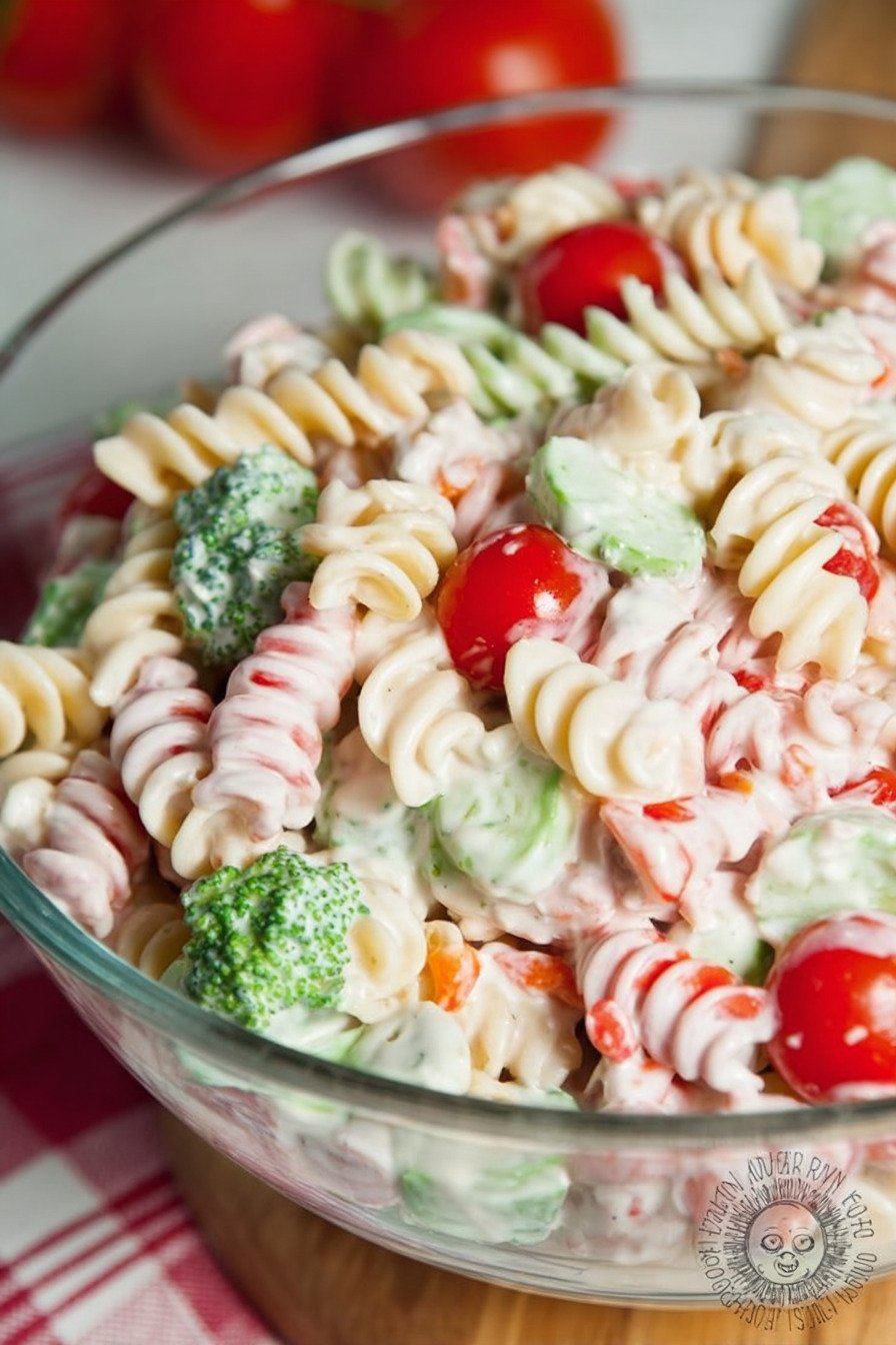 Cold Ranch Pasta Salad with Crisp Vegetables recipe tips