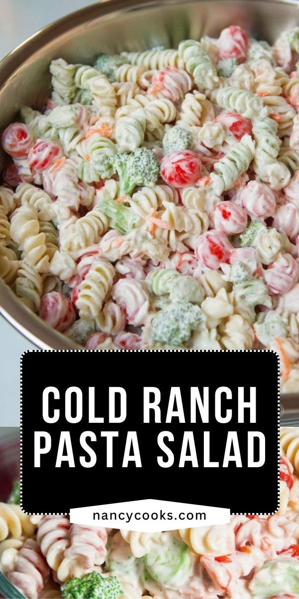 Cold Ranch Pasta Salad with Crisp Vegetables save this recipe