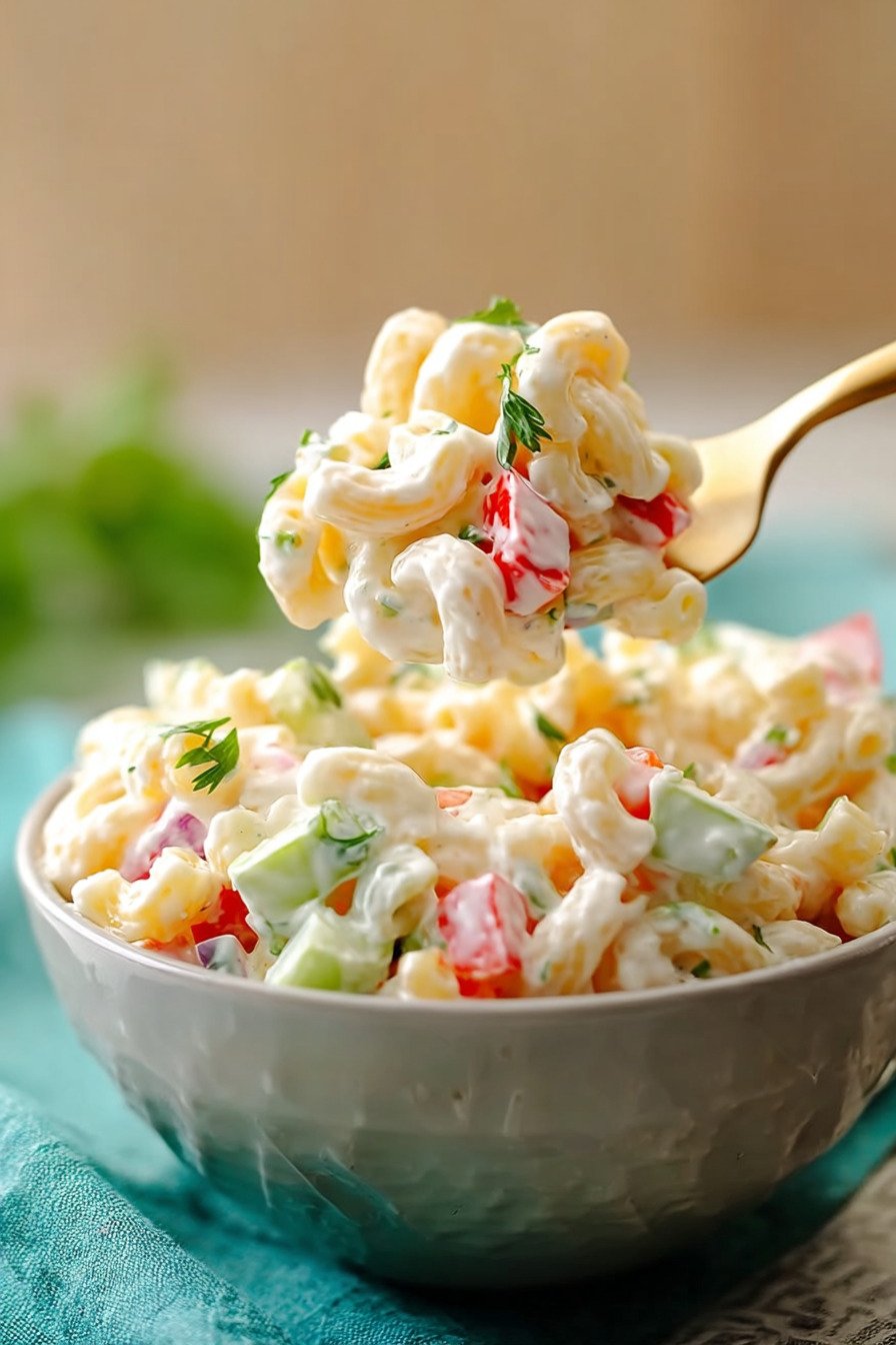 Greek Yogurt Macaroni Salad for Healthy Macaroni Salad Prep recipe tips