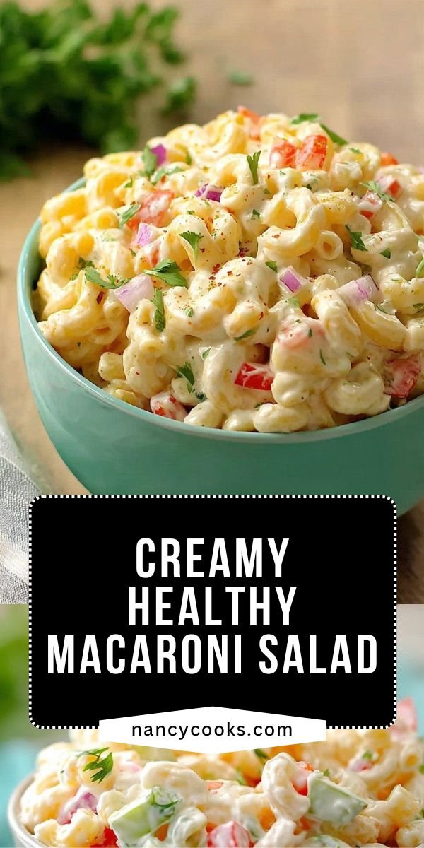 Greek Yogurt Macaroni Salad for Healthy Macaroni Salad Prep save this recipe