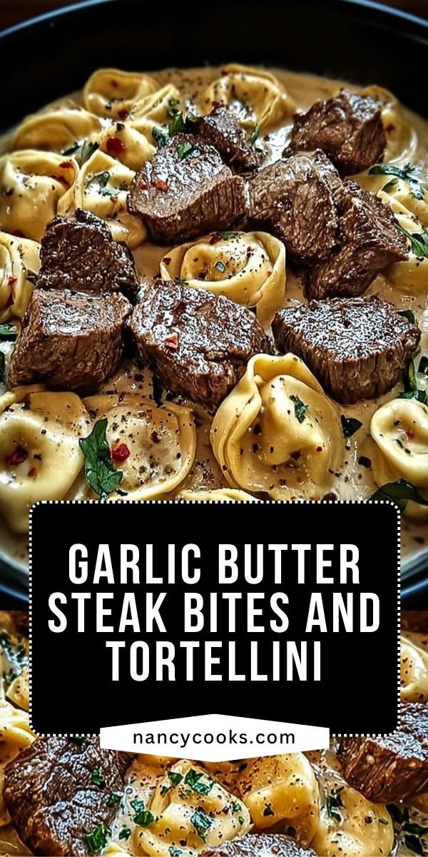 Cracked Garlic Steak Tortellini in Creamhouse Sauce Bliss save this recipe