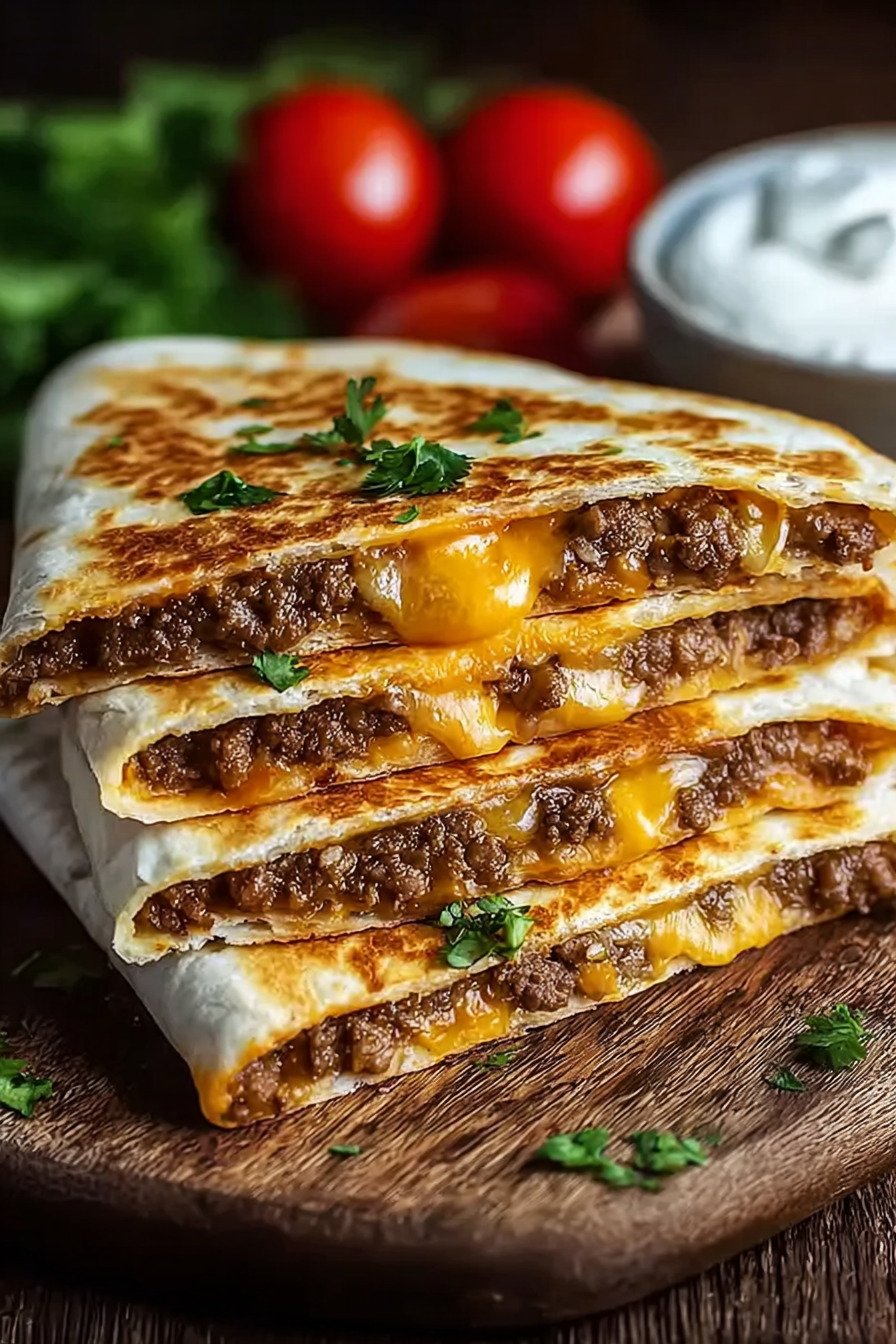Crispy Smashburger Quesadillas Recipe extra recipe photo