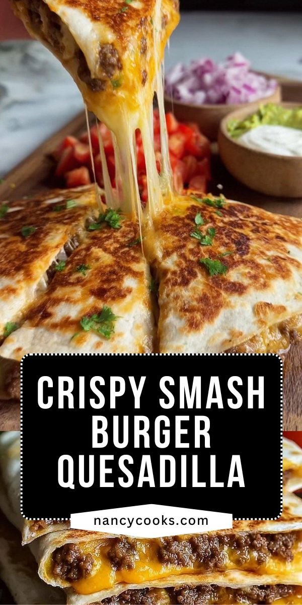 Crispy Smashburger Quesadillas Recipe save this recipe