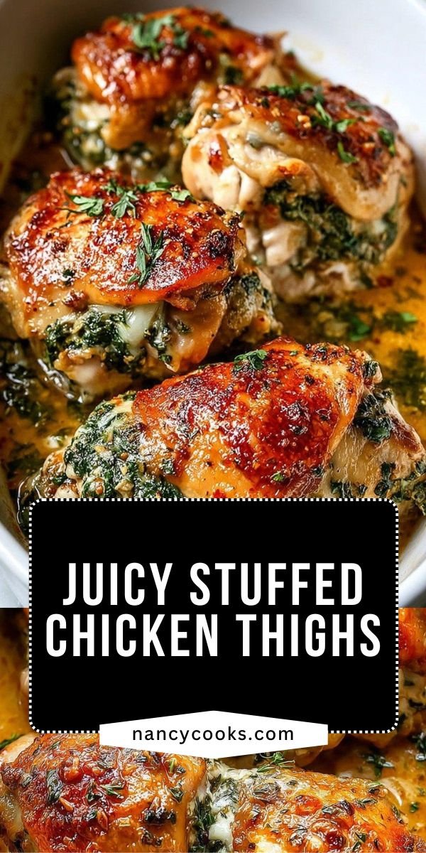 Stuffed Chicken Thighs – Juicy Dish save this recipe