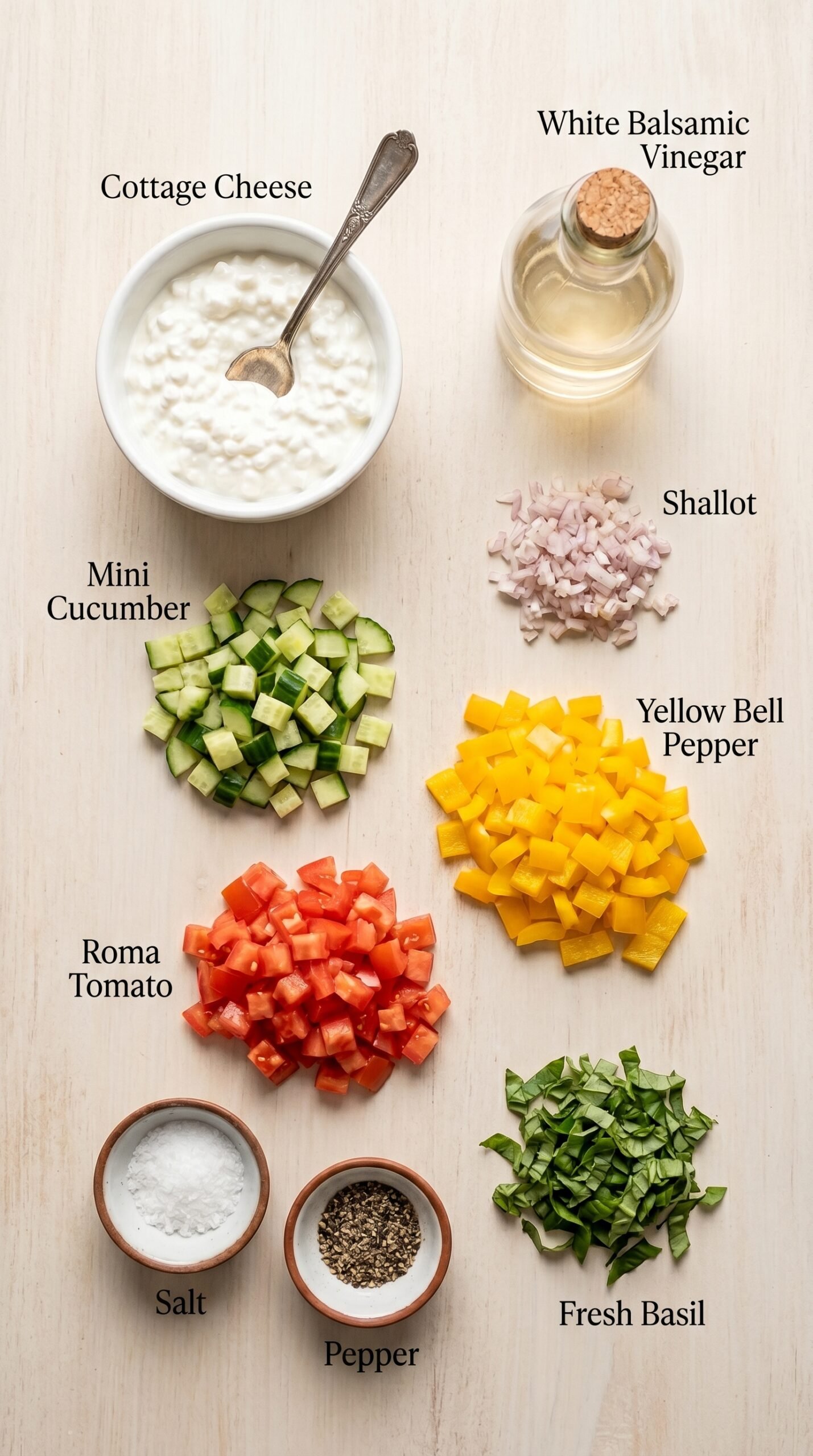 Savory Cottage Cheese Bowl recipe ingredients