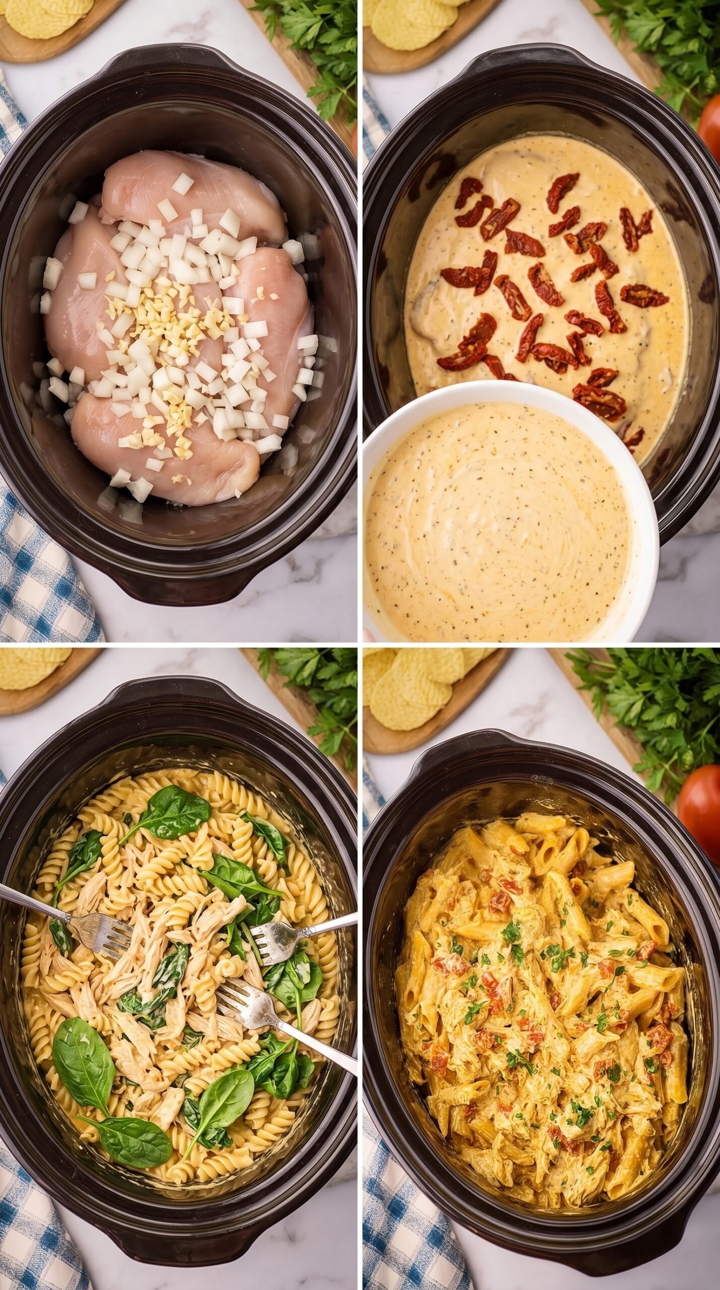 Crockpot Marry Me Chicken Pasta Recipe recipe instructions