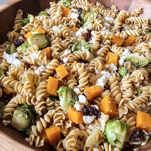 Fall Pasta Salad with Butternut Squash and Brussels extra recipe photo