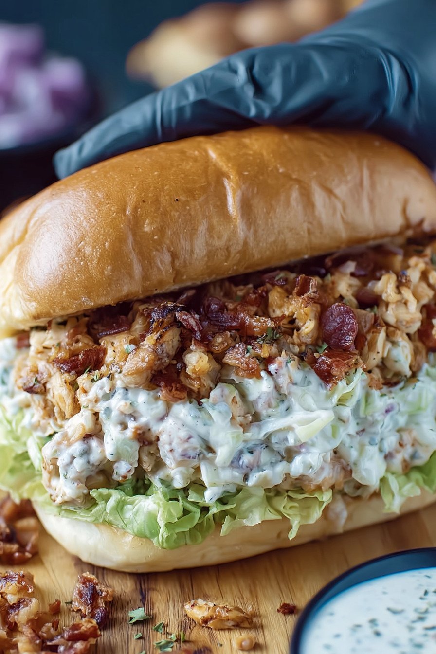 Chopped Chicken Bacon Ranch Sandwich extra recipe photo