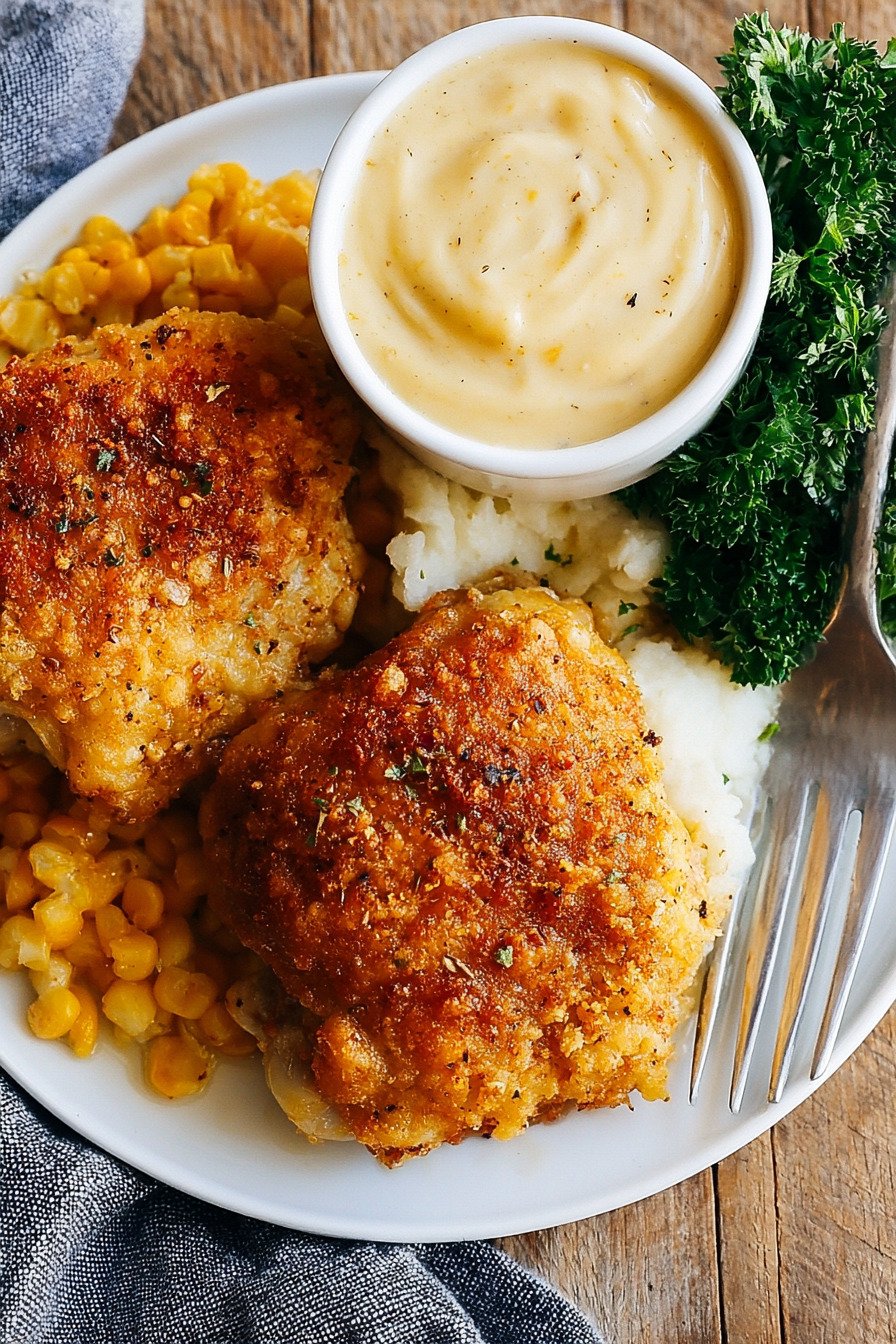 Crispy Baked Chicken Thighs Recipe final result