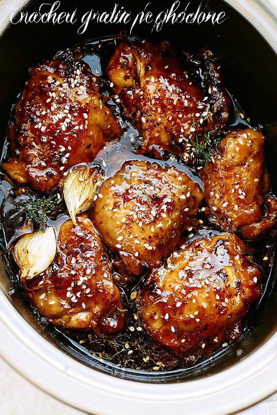 Crockpot Honey Garlic Chicken Recipe final result