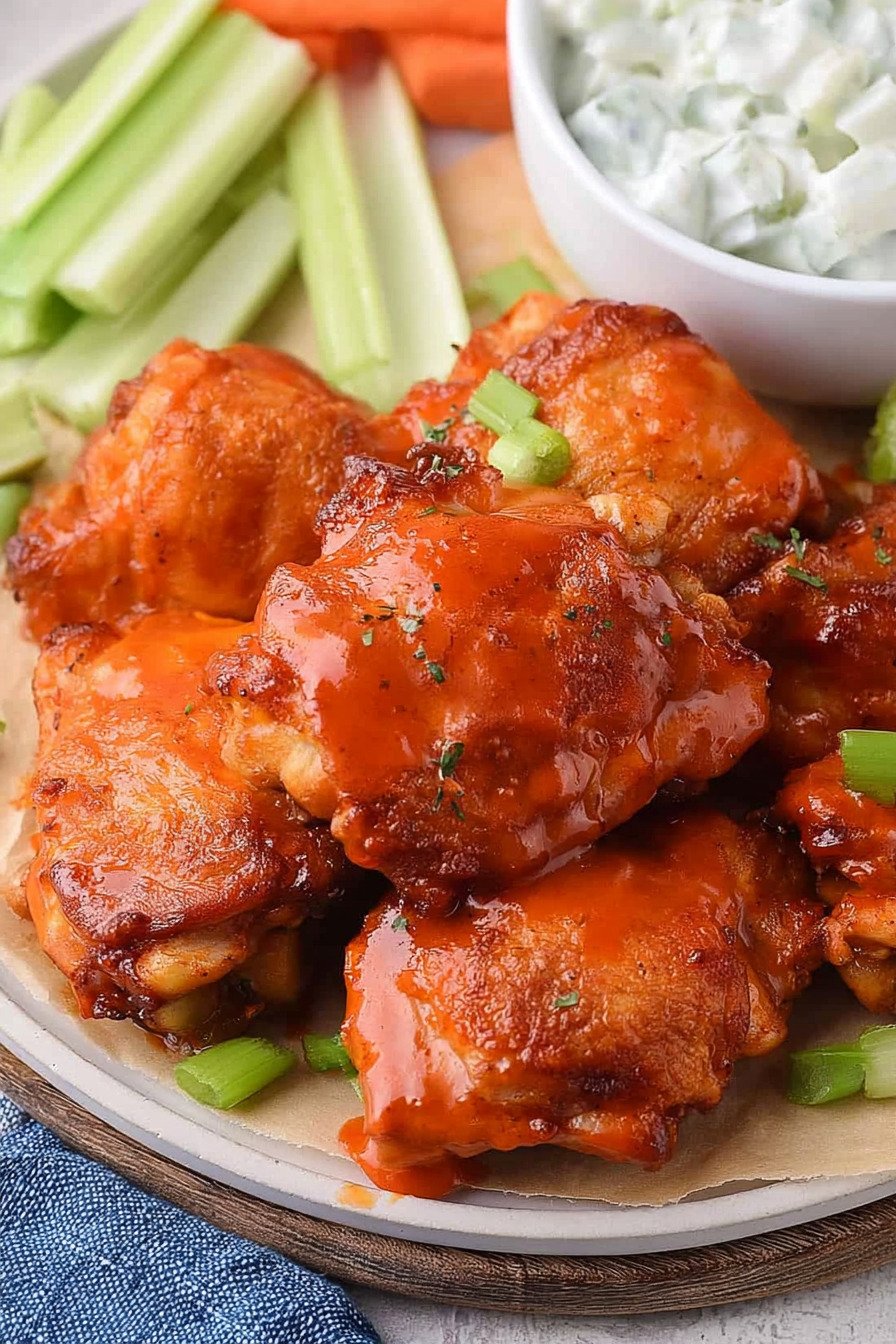 Buffalo Chicken Thighs for Oven or Air Fryer recipe tips