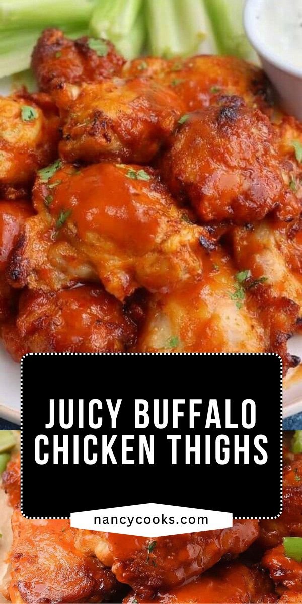 Buffalo Chicken Thighs for Oven or Air Fryer save this recipe
