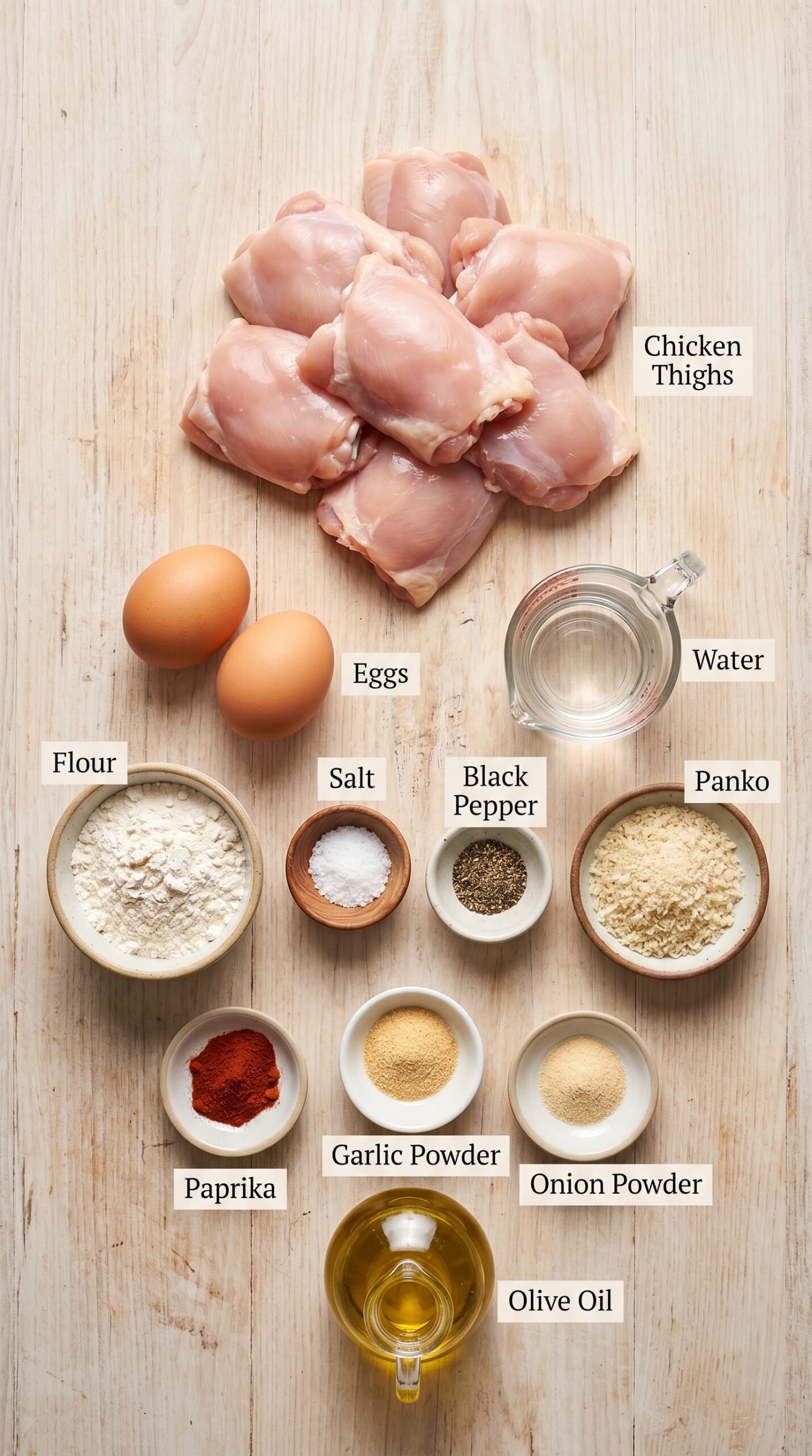 Crispy Baked Chicken Thighs Recipe recipe ingredients
