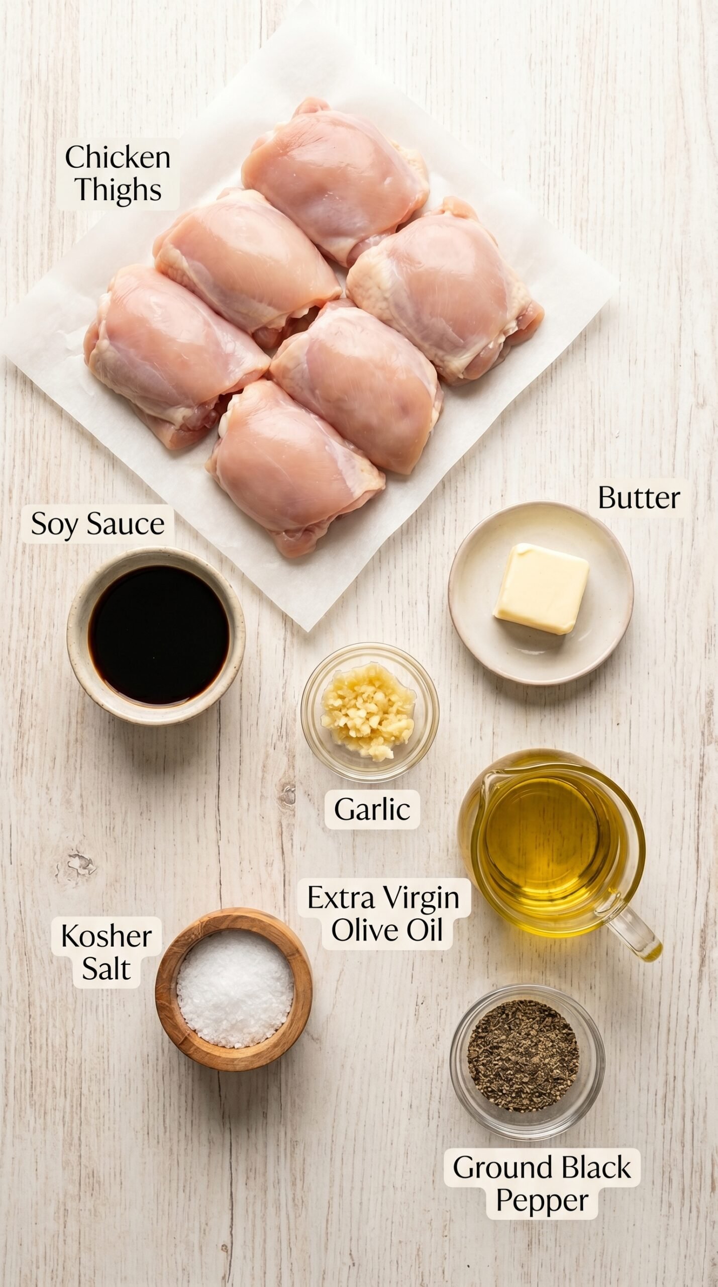 Blackstone Chicken Thighs With Garlic Butter Soy Glaze recipe ingredients