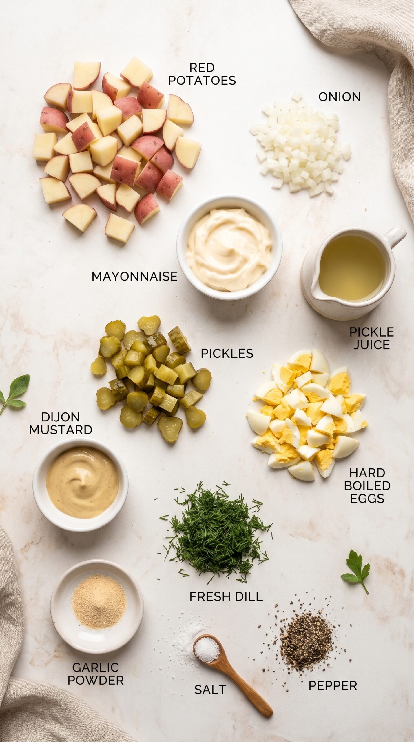 Dill Pickle Potato Salad recipe ingredients