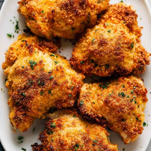 Crispy Baked Chicken Thighs Recipe extra recipe photo