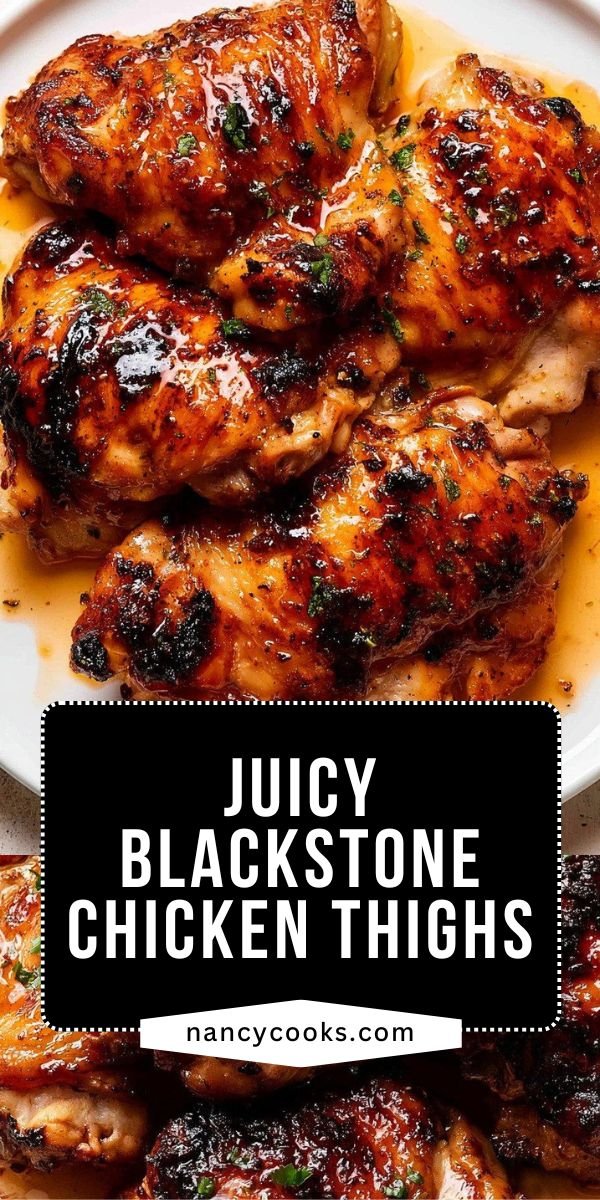 Blackstone Chicken Thighs With Garlic Butter Soy Glaze save this recipe