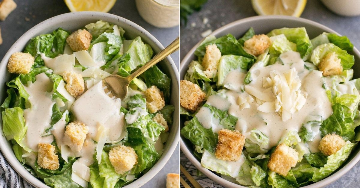 The Best Healthy Caesar Dressing for a Healthy Caesar Salad recipe photo